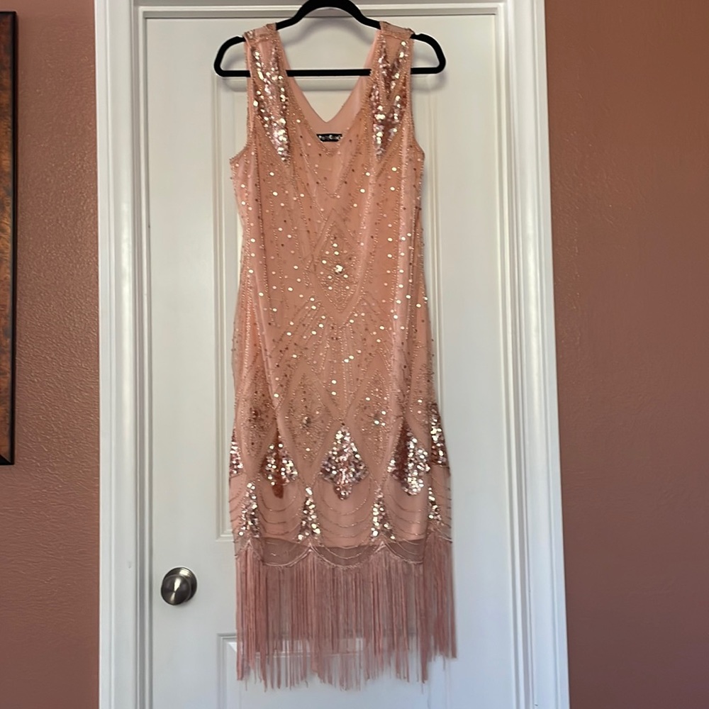 Rose gold Flapper dress